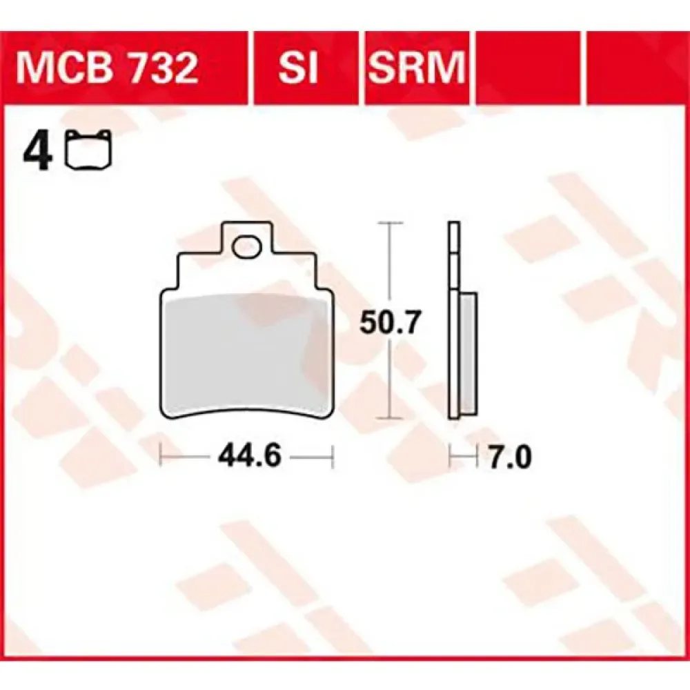 Plaquettes De Frein Arrière Organiques Allround Standard Kymco Kxr 250 2x4 Mongoose 05 van TRW – productfoto