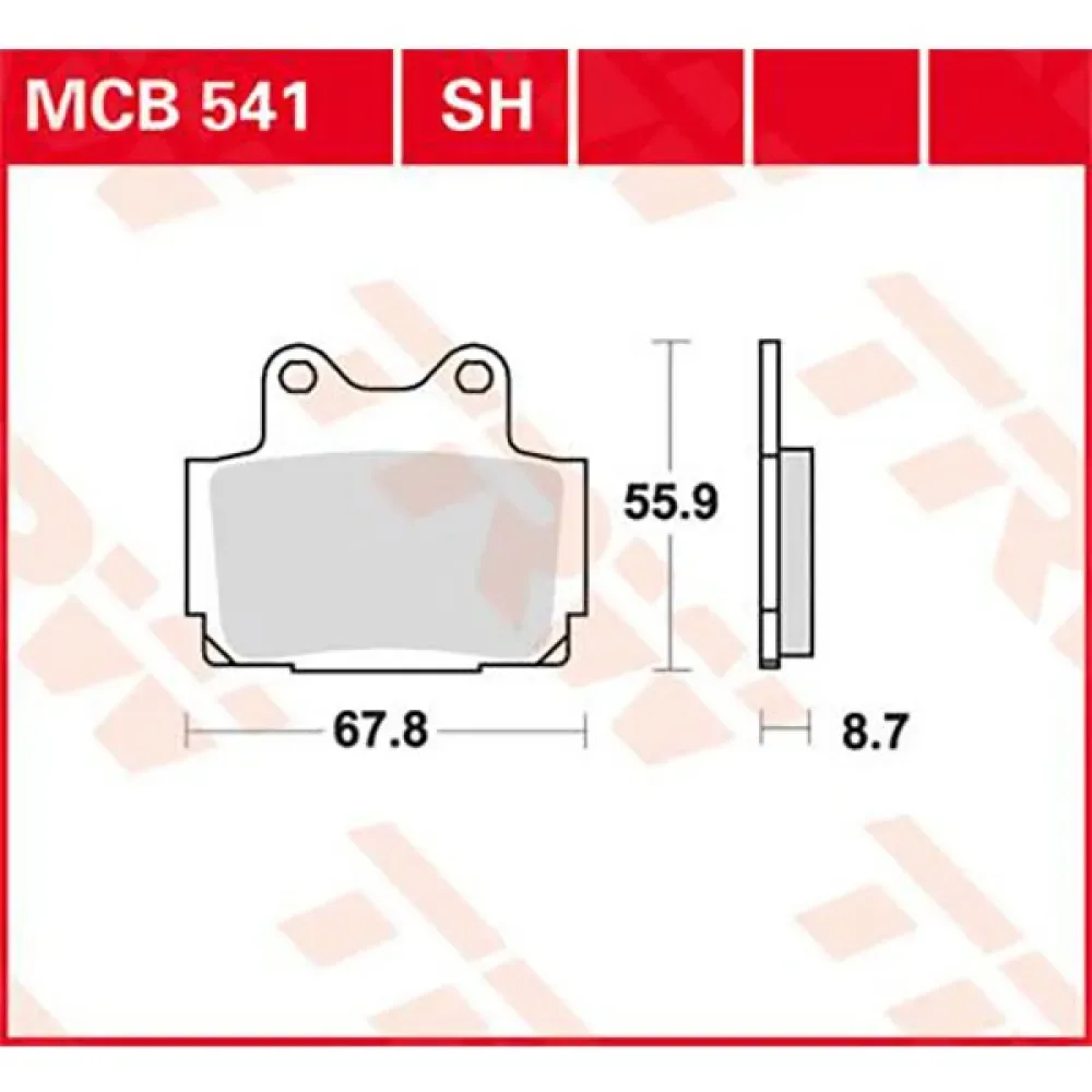 Plaquettes De Frein Arrière Organiques Allround Standard Yamaha Fzr 250 87 van TRW – productfoto