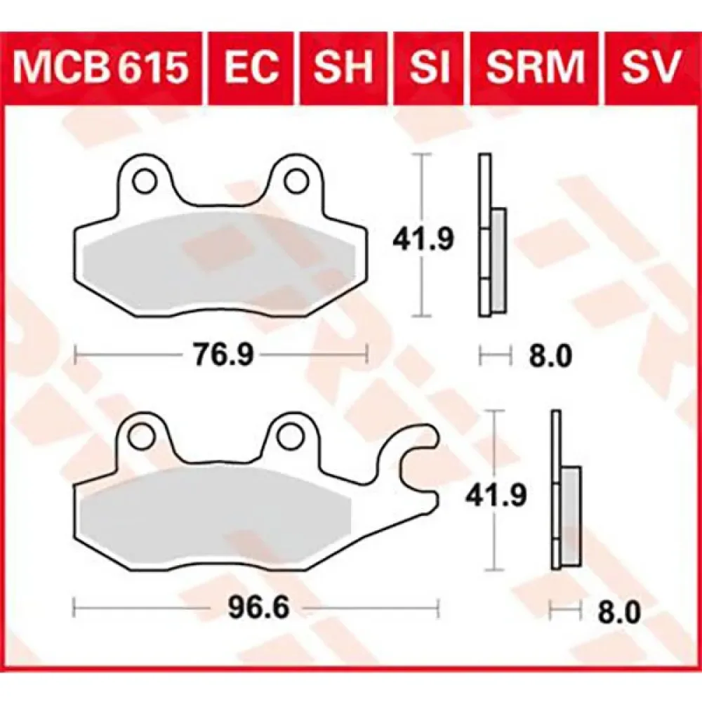Plaquettes De Frein Arrière Organiques Ec-organic Cagiva Canyon 500 99 från TRW – produktbild