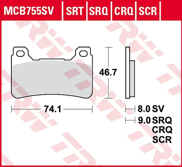 Remblokken - MCB 755 SV - Performance