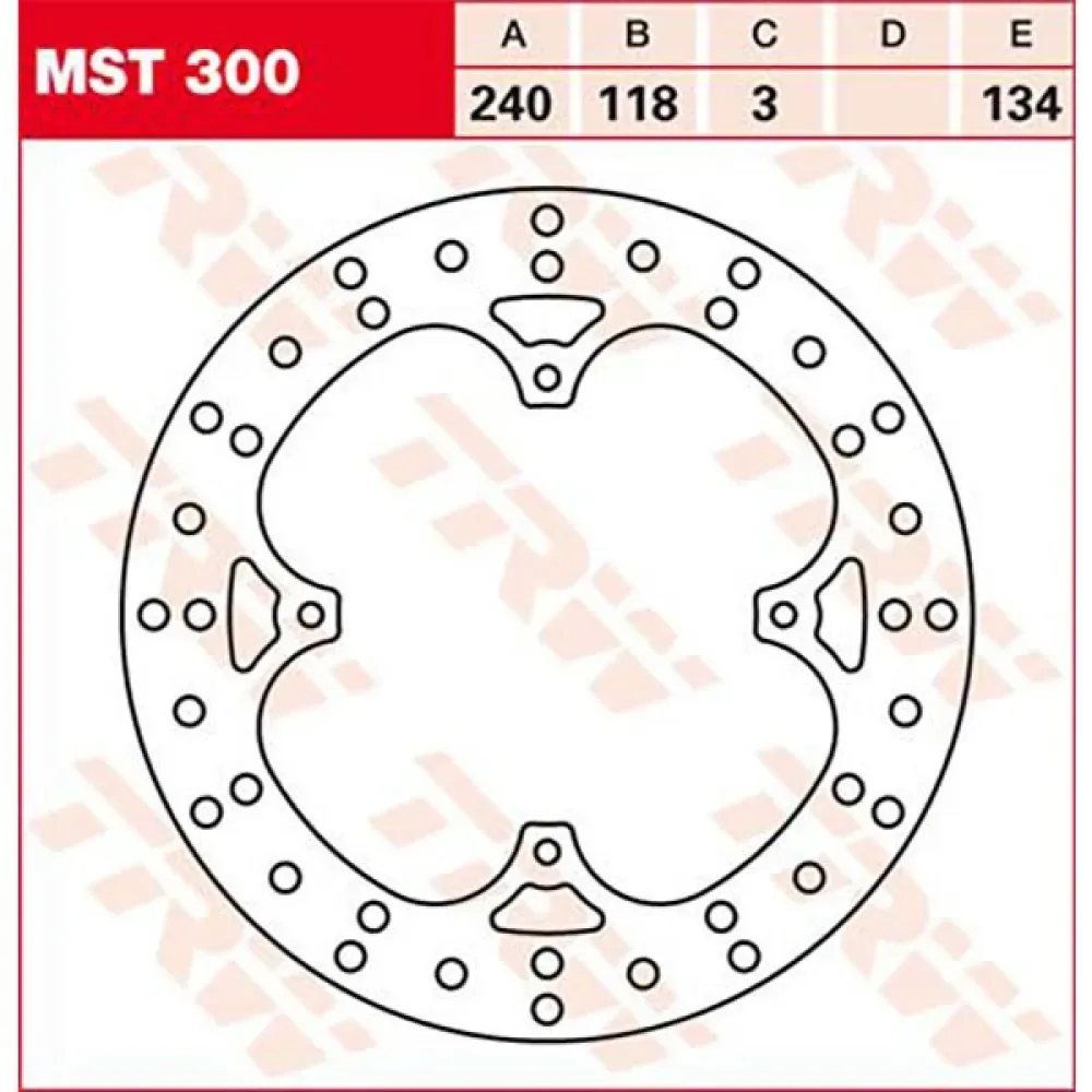 Round Honda Cr 125 R 02 Vordere Bremsscheibe von TRW – Produktfoto