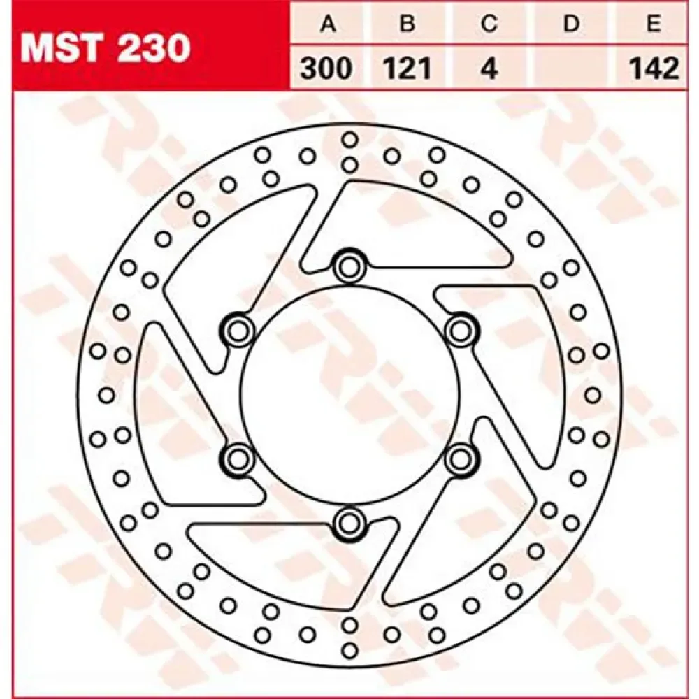 Round Suzuki Dr 650 R 93 Vordere Bremsscheibe von TRW – Produktfoto