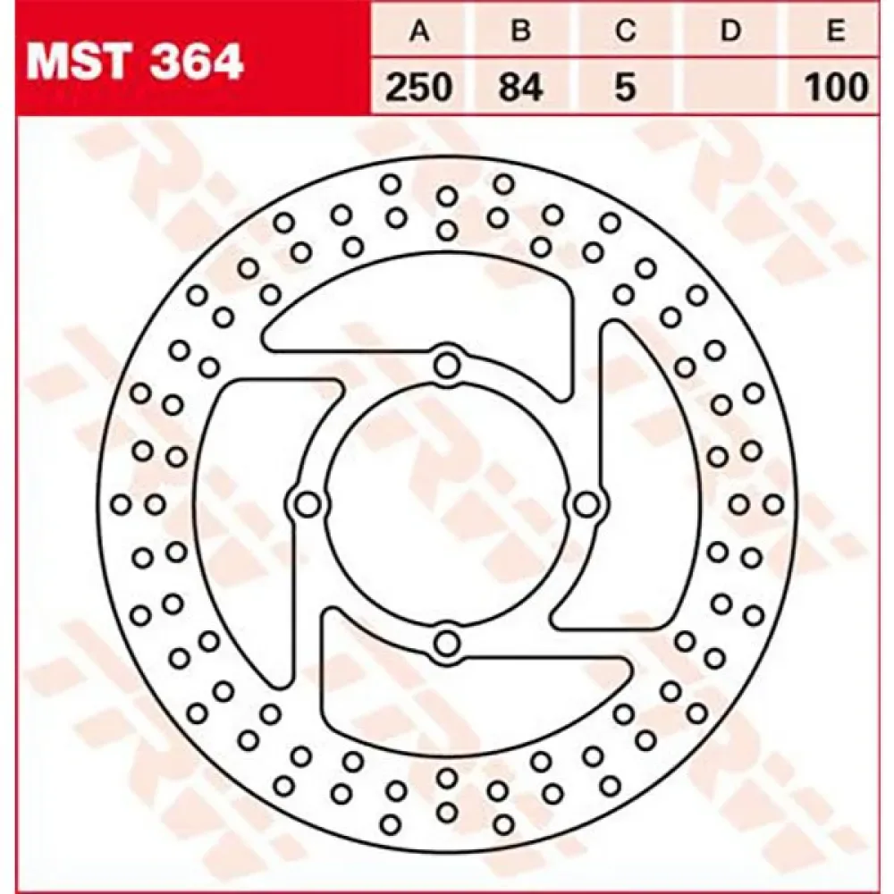 Round Suzuki Gs 500 E 09 Bagbremseskive fra TRW – produktbillede