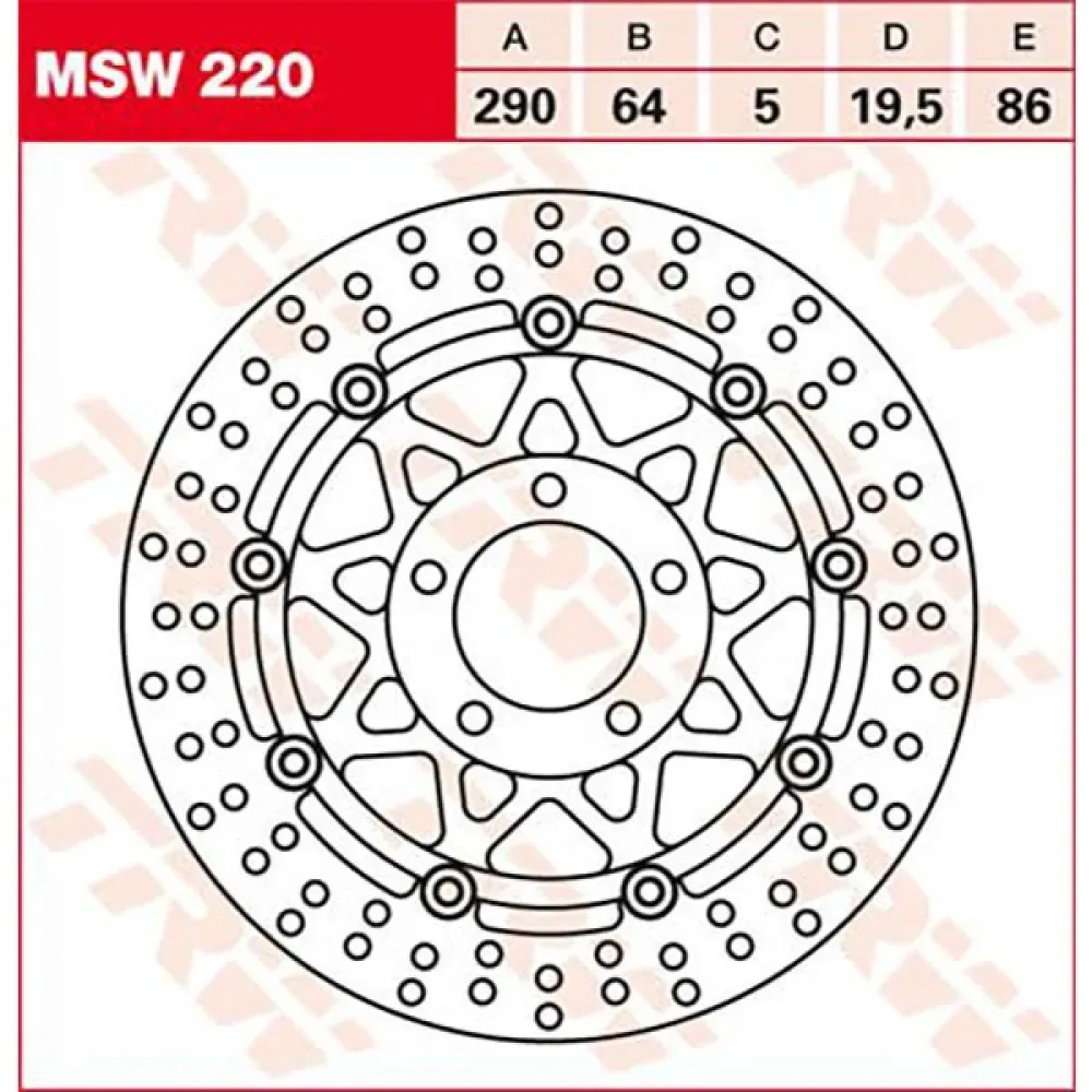Disque De Frein Avant Round Suzuki Gsf 400 Bandit 91 de TRW – photo produit