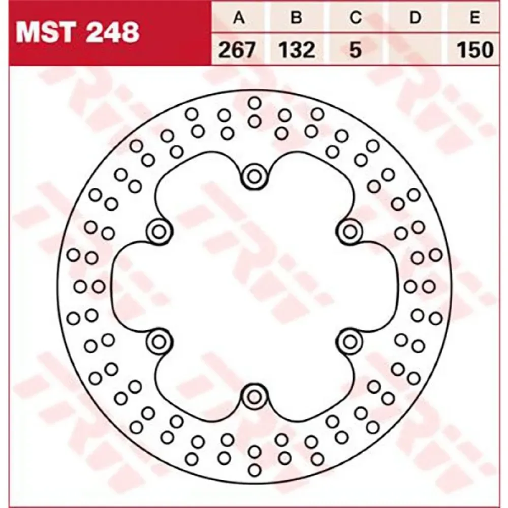 Round Yamaha Bt 1100 Bulldog 06 Achterste Remschijf van TRW – productfoto