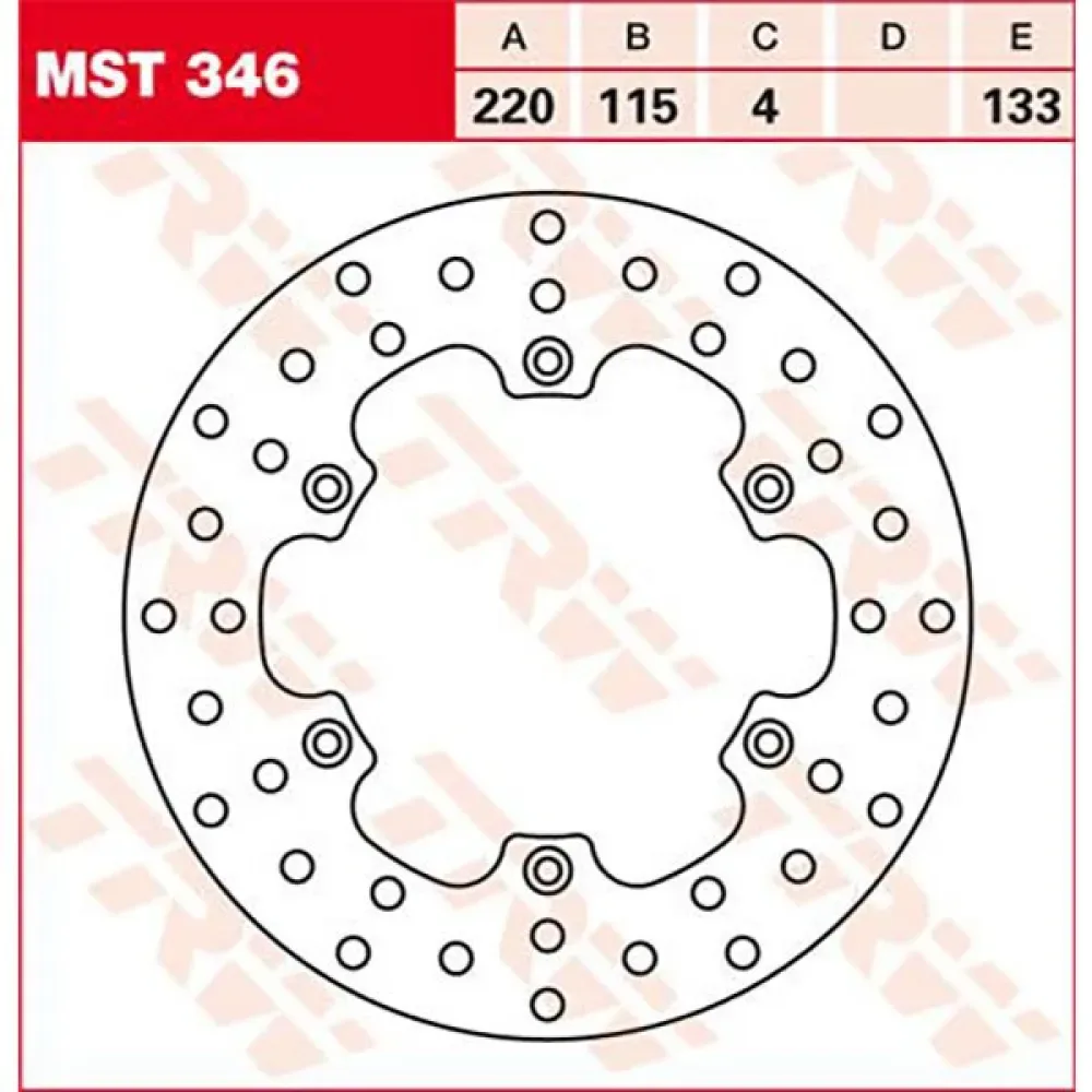 Round Yamaha Dt 125 R 89 Hintere Bremsscheibe von TRW – Produktfoto