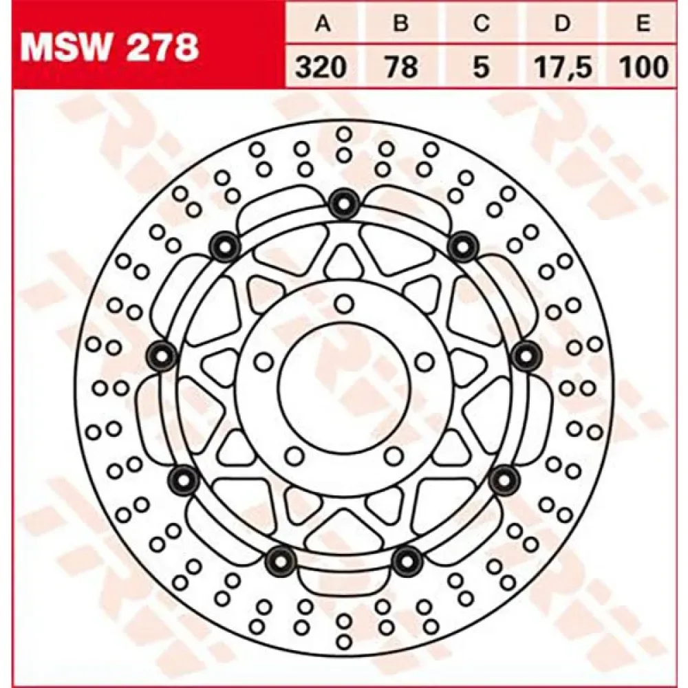 Disque De Frein Avant Triumph Speed Triple 1050 05 de TRW – photo produit