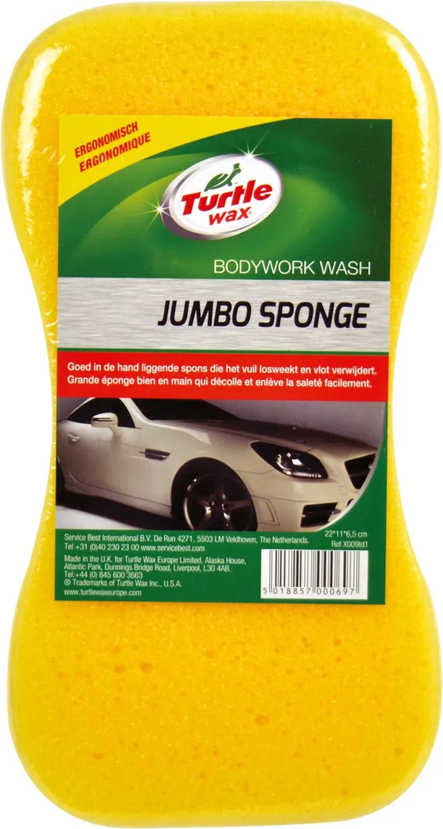 Jumbo Spons - Grote Autospons van Turtle Wax in Groen – productfoto