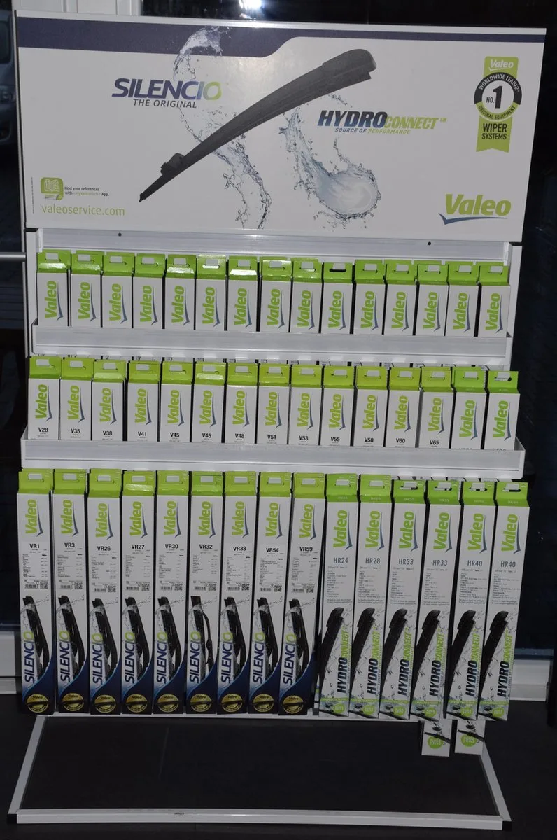 Ruitenwisser HYDRO-CONNECT HF75 Voorzijde van Valeo in Zwart – productfoto
