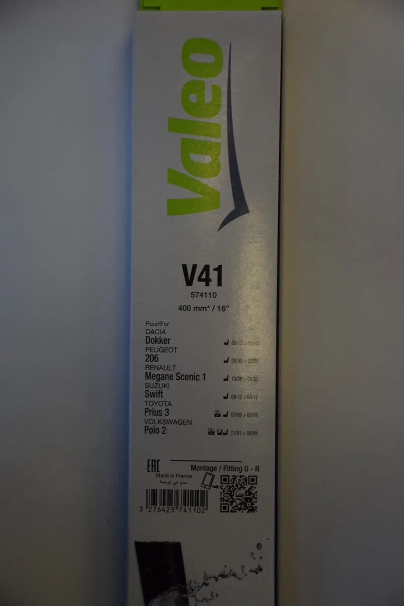 Ruitenwisser Valeo SILENCIO V41 (1x 400mm / 16") van Valeo in Zwart – productfoto