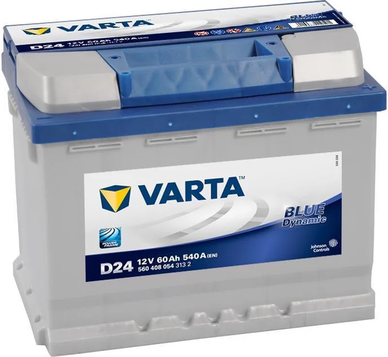 Blue Dynamic D24 12V 60Ah Startaccu van Varta in Blauw – productfoto