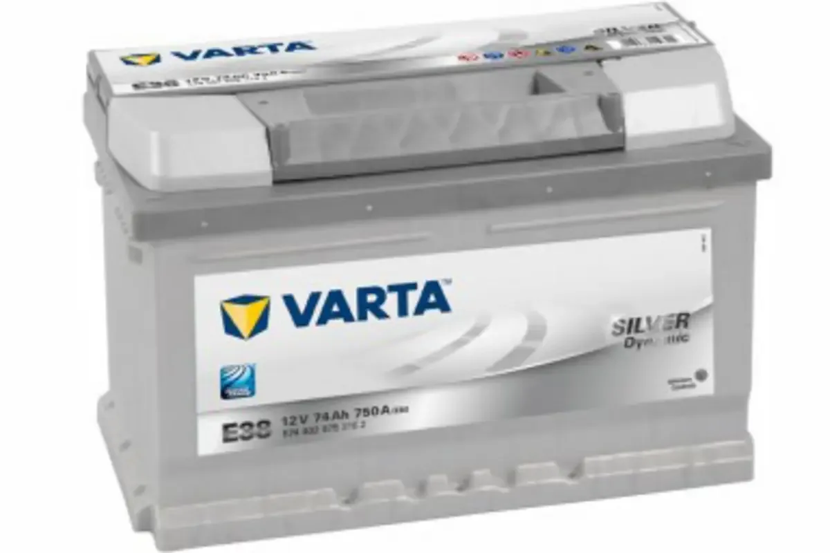 Silver Dynamic E38 Autobatterie 12 V 74 Ah ETN 574 402 075 Poltyp: T1 van Varta – productfoto