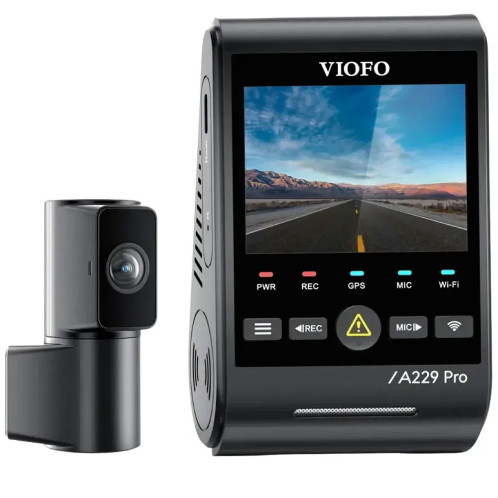 A229 Pro Tele 4k & 2k Wifi Gps Dashcam fra VIOFO – produktbillede