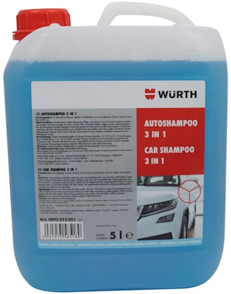 Autoshampoo 3in1 - Autoshampoo 3 in 1 x 1 st Inhoud 5000 ml fra Würth – produktbillede