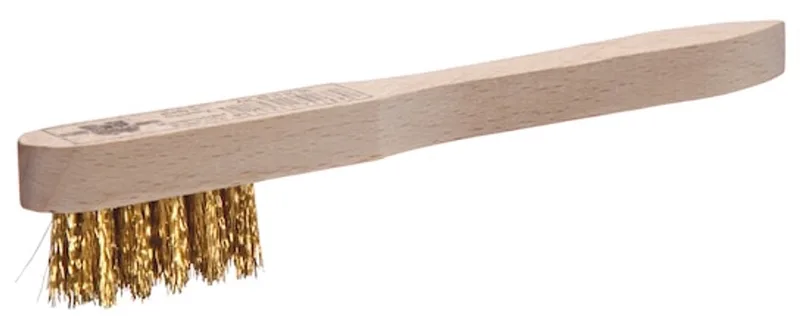 Bougieborstel Met houten handgreep en borstelkop van gekrimpte messingdraden voor het reinigen van elektrodes en contacten van bougies - van gekrimpte messingdraden voor het reinigen van elektrodes en contacten van bougies x1 st Lengte 145 mm van Würth – productfoto