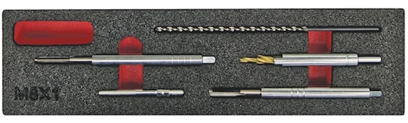 Uitboor- en verwijderingsset voor gloeibougies, M8 x 1.0 5-delig - Uitboor- en verwijderingsset voor gloeibougies, M8 x 1.0 5-delig x 1 st by Würth – product photo