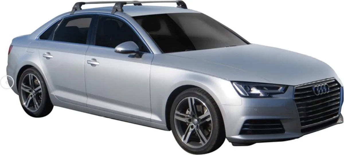 Audi A4 S4 RS4 Limousine 4drs Sedan 2015 - heden Premium Dakdrager Whispbar Auto Exterieur Accessoires by Yakima in Black – product photo