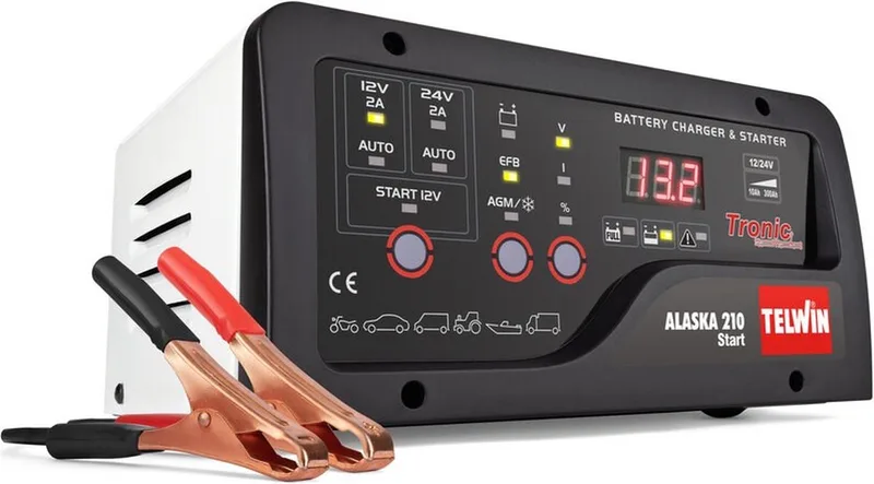 Acculader en Druppellader en Starter - ALASKA 210 STAR 12/24 V van Telwin – productfoto